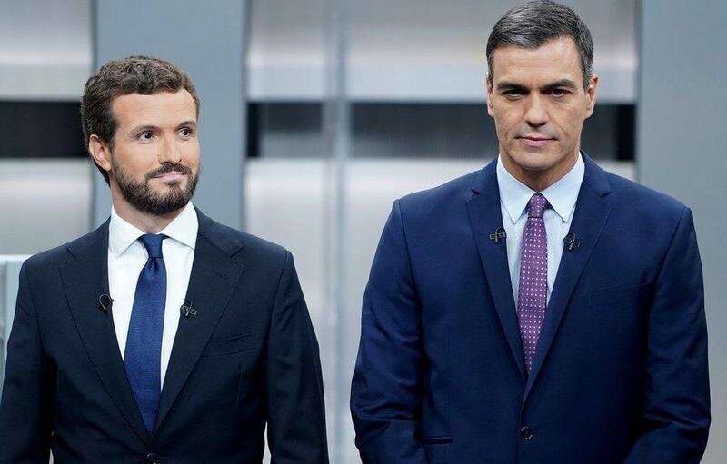  Pablo Casado y Pedro Sánchez. 