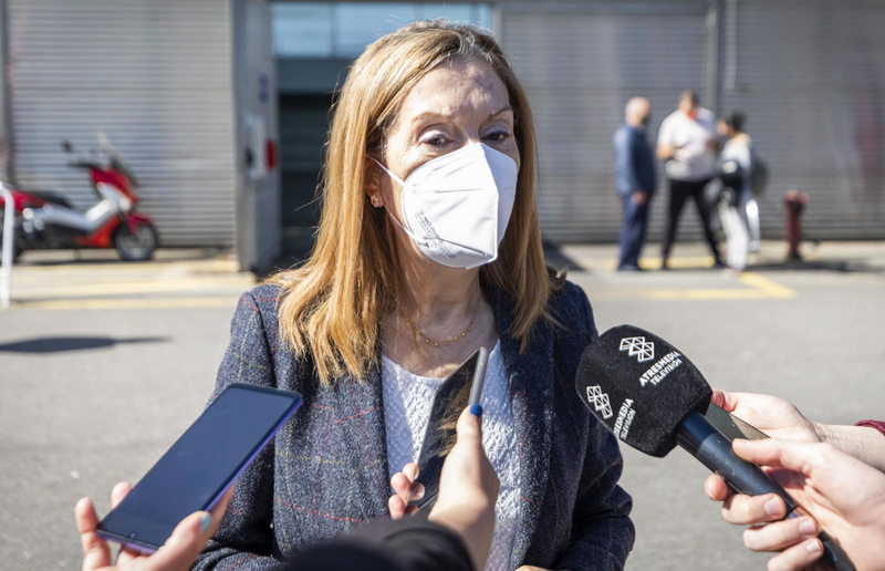  La vicepresidenta segunda del Congreso de los Diputados, Ana Pastor, realiza una intervención en los medios de comunicación tras vacunarse contra el COVID-19 en el recinto ferial de Pontevedra, en Pontevedra, (Galicia/España) a 17 de abril de 2021. Los nu - Beatriz Ciscar - Europa Press 