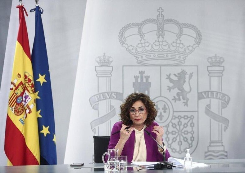  La ministra de Hacienda y portavoz del Gobierno, María Jesús Montero, durante una rueda de prensa posterior al Consejo de Ministros - EUROPA PRESS/E. Parra. POOL - Europa Press 