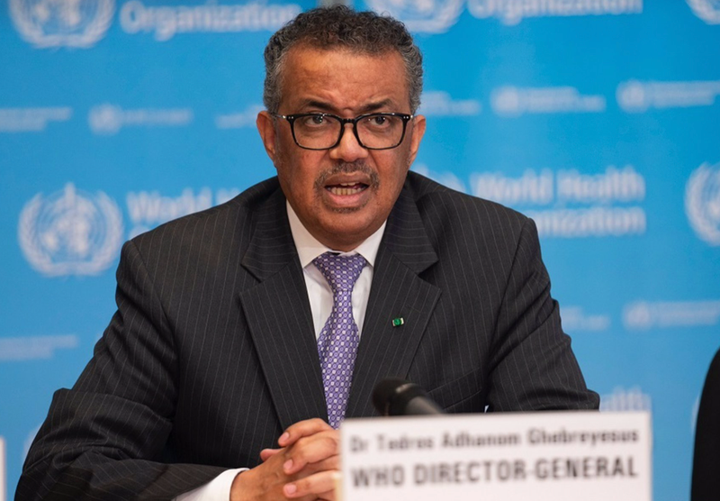  El director general de la Organización Mundial de la Salud (OMS), Tedros Adhanom Ghebreyesus, en la conferencia de prensa sobre COVID-19 - 9 de marzo de 2020 - OMS - Archivo 