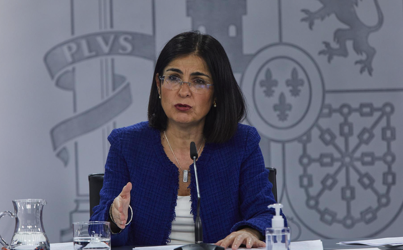  La ministra de Sanidad, Carolina Dariascomparece en rueda de prensa tras presidir la reunión del Consejo Interterritorial del Sistema Nacional de Salud, en el Complejo de la Moncloa, Madrid, (España), a 28 de enero de 2021. Este jueves el Ministerio de Sa - EUROPA PRESS/J. Hellín. POOL - Europa Press 