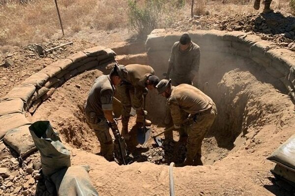  Trabajo de fortificación durante la instrucción. 