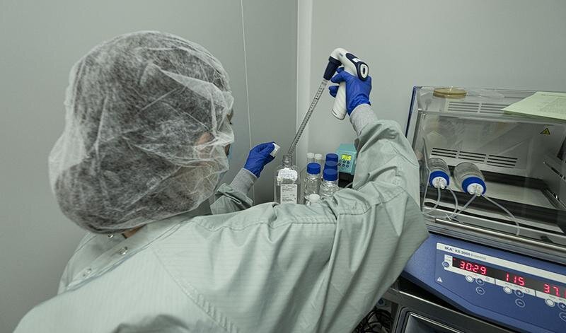  Una de las trabajadoras en el laboratorio donde se lleva a cabo el proyecto. 