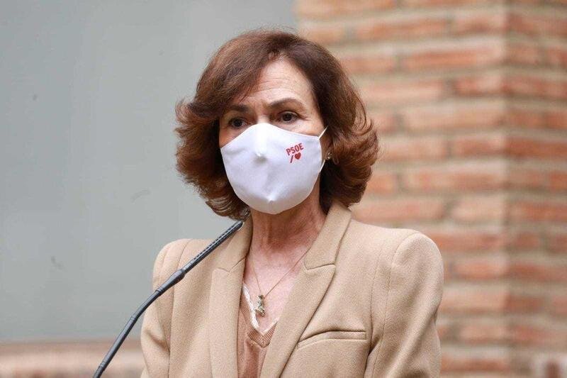  La vicepresidenta primera del Gobierno y ministra de Presidencia, Relaciones con las Cortes y Memoria Democrática, Carmen Calvo. // Twitter 