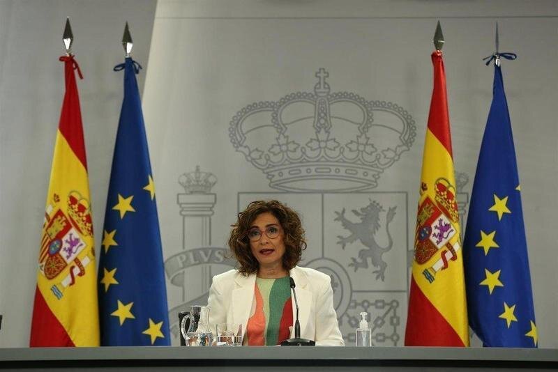  La ministra Portavoz y de Hacienda, María Jesús Montero, comparece en rueda de prensa posterior al Consejo de Ministros celebrado en Moncloa, a 11 de mayo de 2021, en Madrid (España). - C.De Luca.POOL/Europa Press - Europa Press 