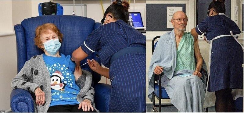  Primeros Pacientes en Vacunarse en UK | Daily Mail - PA 