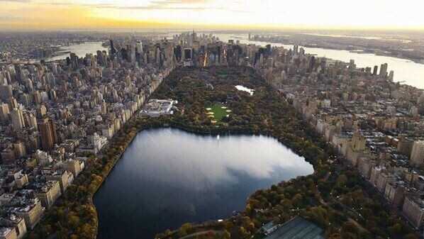  Vista aérea de Central Park. Twitter. 