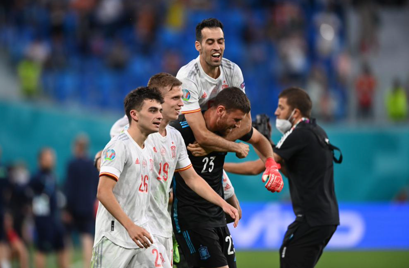  España celebra su pase a semifinales 