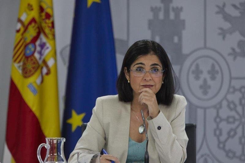  La ministra de Sanidad, Carolina Darias, durante la rueda de prensa posterior al Consejo Interterritorial del Sistema Nacional de Salud, a 28 de julio de 2021, en La Moncloa, Madrid, (España). - EUROPA PRESS/J. Hellín. POOL - Europa Press 