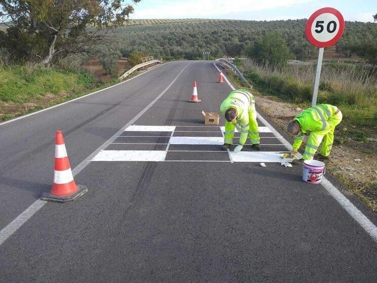  Obras de la señalización-obtenido por la Consejería de Fomento, Infraestructuras y Ordenación de Territorio 