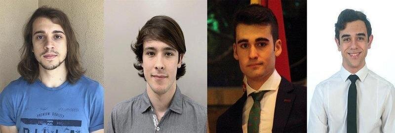  Los estudiantes premiados son Jaime Benabent, Gustavo Roque Collado, Miguel Pineda y David Jiménez. - Universidad Sevilla 