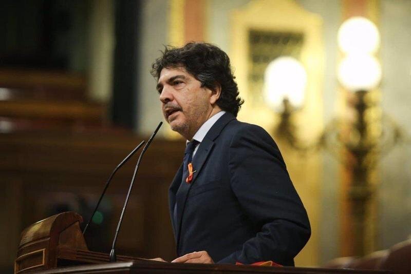 23-11-2020 El coordinador del √°rea econ√≥mica del PP en el Congreso, Mario Garc√©s, durante una interpelaci√≥n dirigida a la vicepresidenta Nadia Calvi√±o ante el Pleno
POLITICA 
CONGRESO
