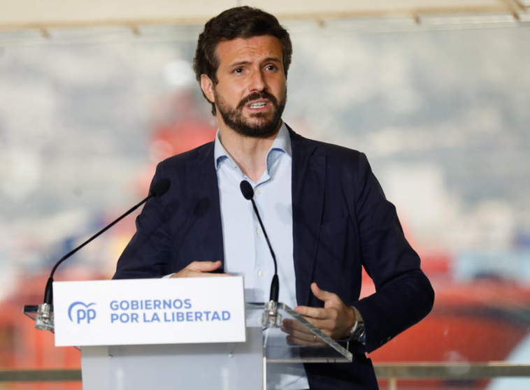  El presidente del PP, Pablo Casado, - EDU BOTELLA 