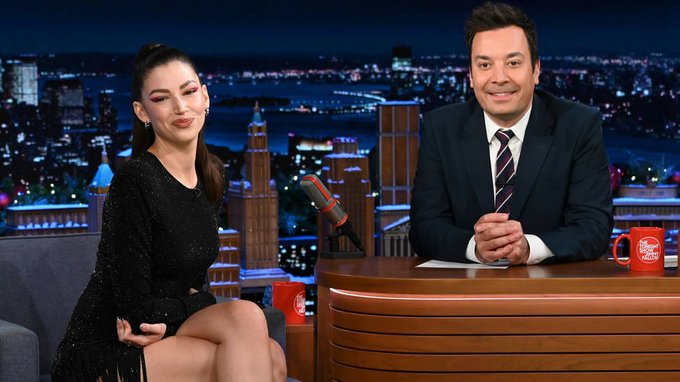 <p> Úrsula Corberó en el "late night" estadounidense "The Tonight Show Starring Jimmy Fallon" </p>