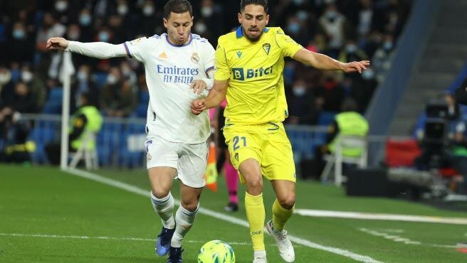 <p> Hazard en una disputa con Rubén Sobrino </p>