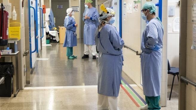 <p> Hospital durante la pandemia de la COVID-19. Twitter </p>