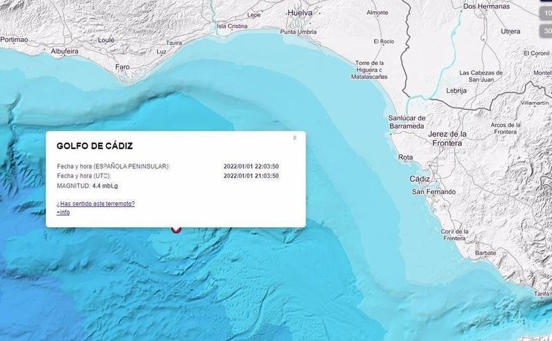 <p> Terremoto costa de Huelva </p>