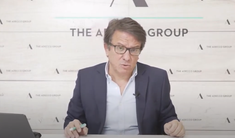 <p> Javier Blasco, director del Adecco Group Institute. Fuente: YouTube <br>Adecco España </p>