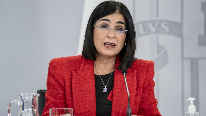 <p> La ministra de Sanidad, Carolina Darias, comparece después del Consejo Interterritorial del Sistema Nacional de Salud, en Moncloa, a 19 de enero de 2022, en Madrid (España). - A, Pérez Meca. POOL - Europa Press </p>