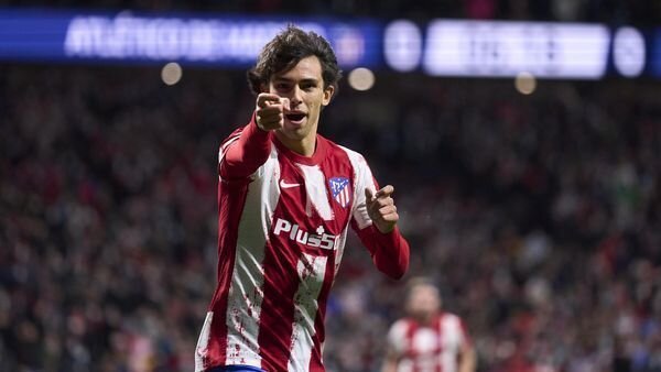 <p> Joao Félix celebrando su gol para el Atlético de Madrid </p>