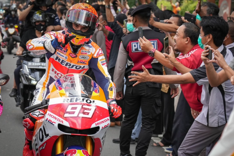 <p> Marc Márquez antes del GP de Indonesia | @marcmarquez93 </p>