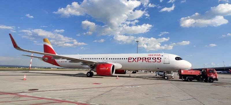 <p> Avión de Iberia Express </p>