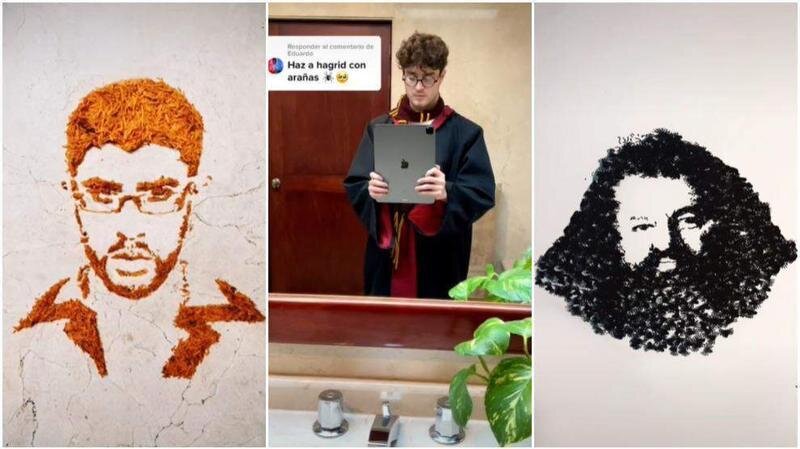 <p> Algunas obras de OfCharly, artista mexicano en TikTok </p>