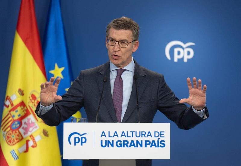  El presidente del Partido Popular, Alberto Núñez Feijóo 