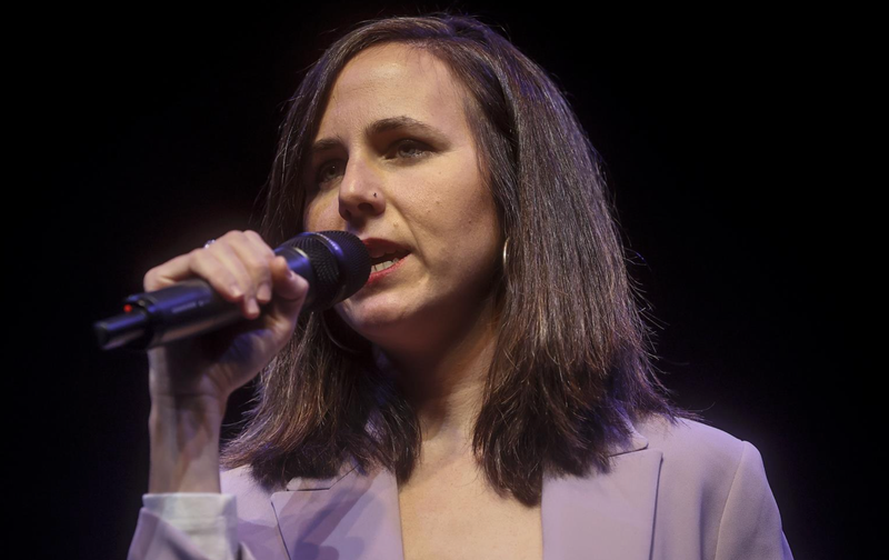  La secretaria general de Podemos y ministra de Derechos Sociales y Agenda 2030, Ione Belarra, participa en un acto de la ruta 'La fuerza que transforma', en el Teatre Micalet, a 11 de febrero de 2023, en Valencia, Comunidad de Valencia (España). - Rober Solsona - Europa Press 