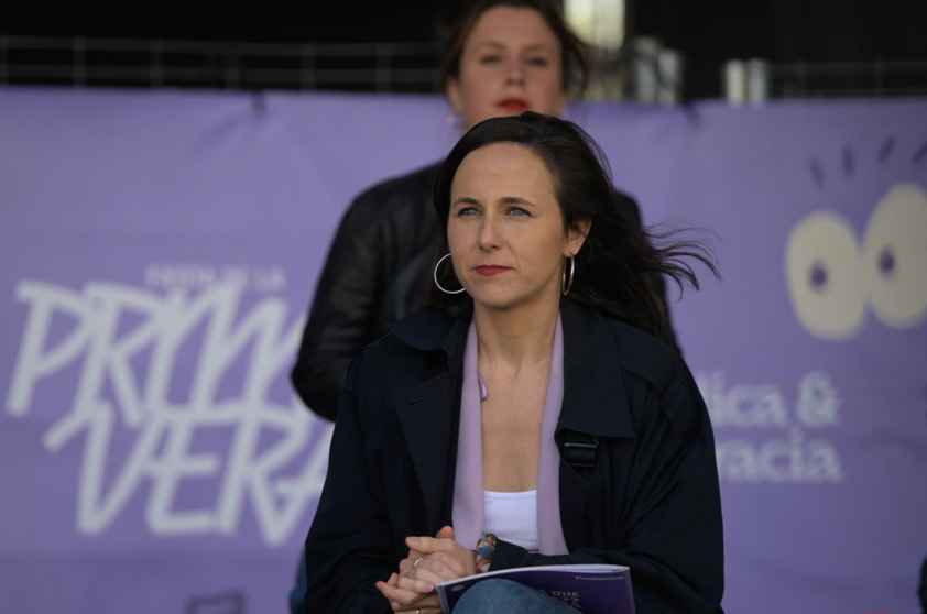  La secretaria general de Podemos y ministra de Derechos Sociales y Agenda 2030, Ione Belarra, participa en la Fiesta de la Primavera de Podemos, a 15 de abril de 2023, en Zaragoza, Aragón (España). - Marcos Cebrián - Europa Press 