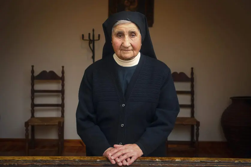  Sor María Caridad en el convento de Santa María de Carrizo, donde se mantuvo 84 años co monja de clausura 