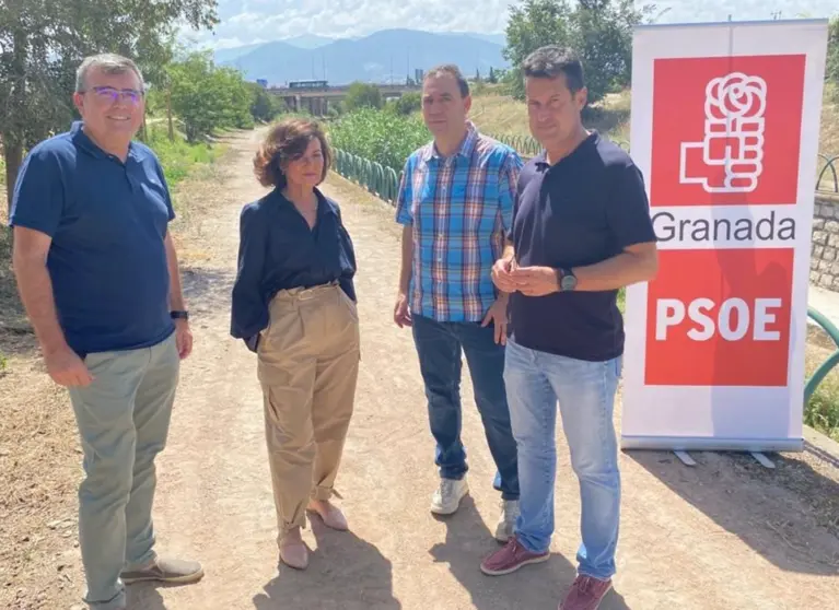  Los candidatos del PSOE al Congreso por Granada Carmen Calvo, José Antonio Montilla y Manuel García Cerezo, y el candidato al Senado Alejandro Zubeldia - PSOE GRANADA 