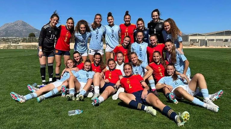  Imagen del último entrenamiento de la Selección Española Sub19 