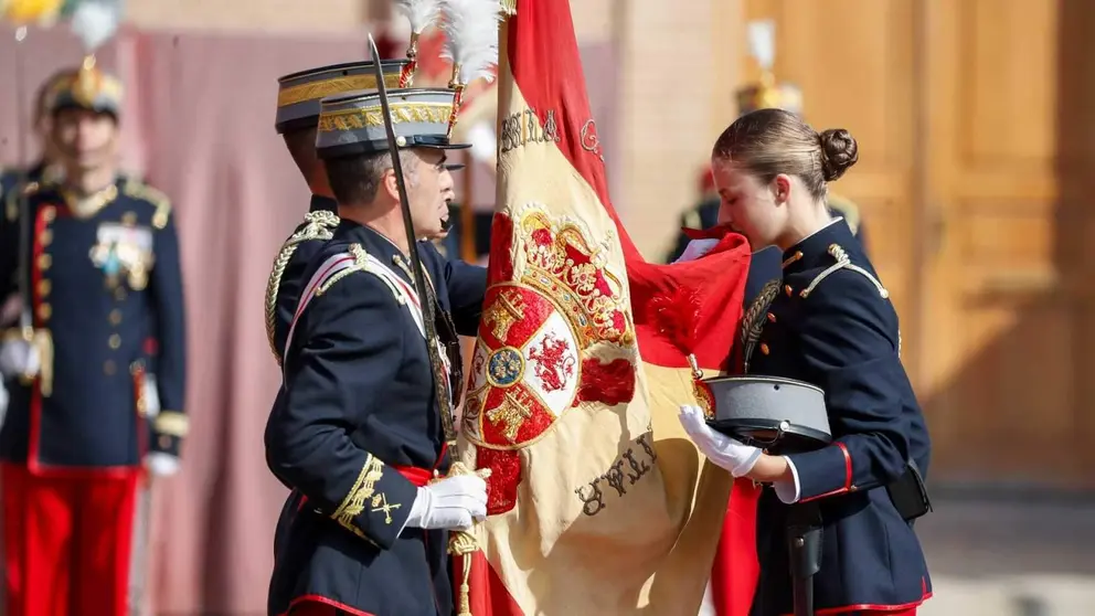  La Princesa Leonor en su jura a la Bandera de España a principios de mes 