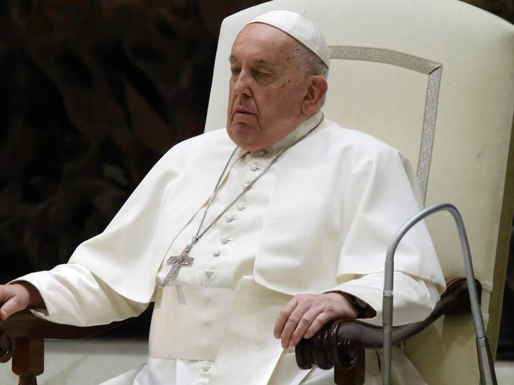  29 November 2023, Vatican: Pope Francis attends his Wednesday General Audience at the Vatican. - Evandro Inetti/ZUMA Press Wire/d / DPA 