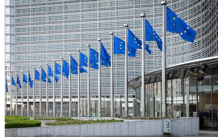  Archivo - Banderas de la UE en una imagen de archivo. - JAMES ARTHUR GEKIERE / ZUMA PRESS / CONTACTOPHOTO 