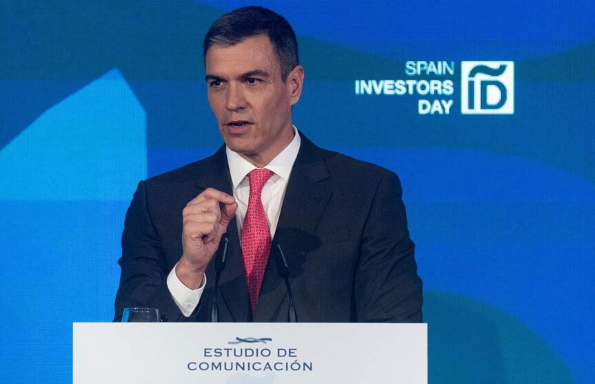  El presidente del Gobierno, Pedro Sánchez, interviene durante la segunda y última jornada de la XIV edición de Spain Investors Day, en el Hotel Mandarin Oriental Ritz, a 11 de enero de 2024, en Madrid (España). Spain Investors Day (SID) es un foro profesional - Eduardo Parra - Europa Press 