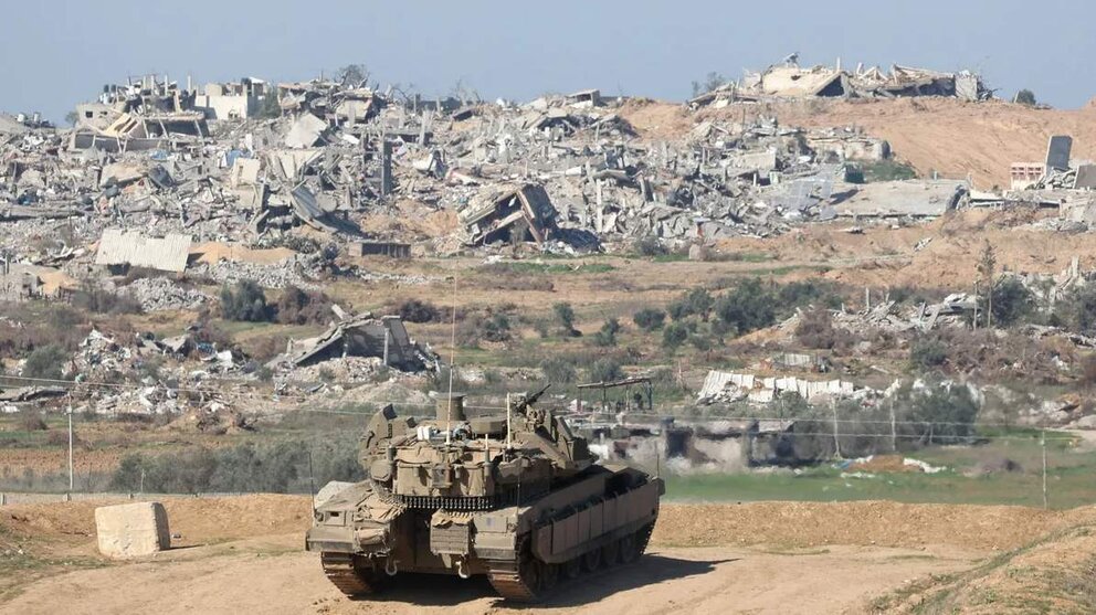  Imagen de tanques israelíes en Gaza. 