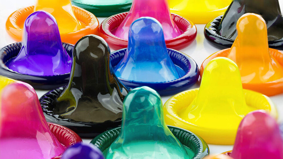  Condones de colores 