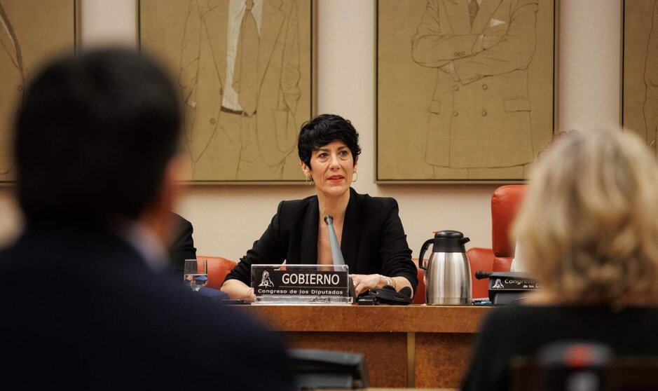  La ministra de Inclusión, Seguridad Social y Migraciones, Elma Saiz, durante la Comisión de Economía, Comercio y Transformación Digital, en el Congreso de los Diputados, a 29 de enero de 2024, en Madrid (España). - Alejandro Martínez Vélez - Europa Press 