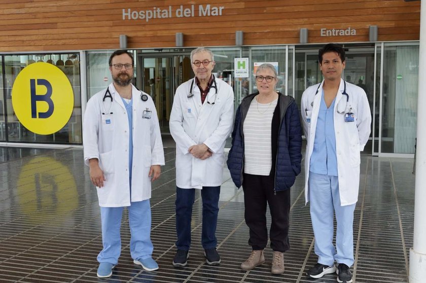  Los investigadores del Servicio de Neumología del Hospital del Mar Sergi Pascual, Joaquim Gea, Carme Casadevall y Oswaldo Antonio Caguana - HOSPITAL DEL MAR 