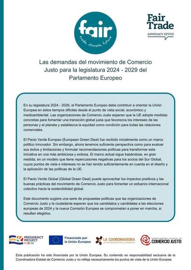  COORDINADORA ESTATAL DE COMERCIO JUSTO | EP 