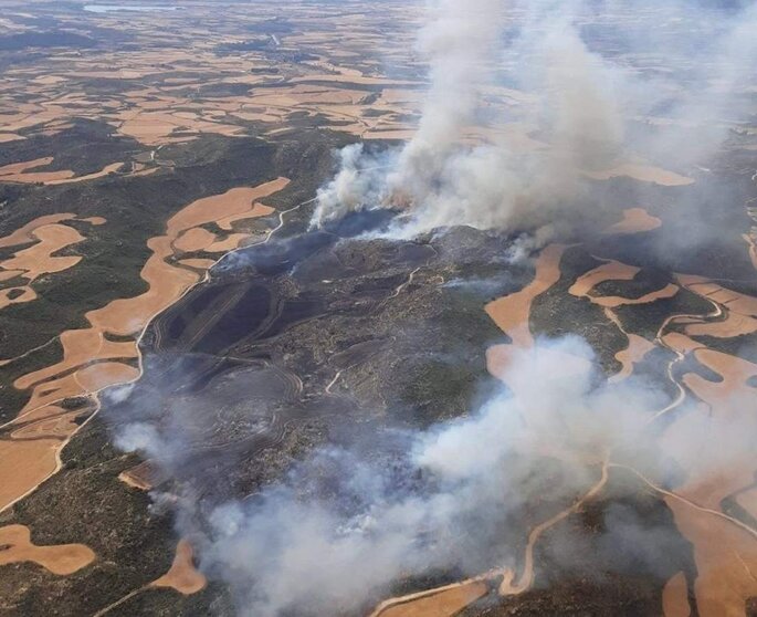  Superficie calcinada en el incendio forestal de Orés. - GOBIERNO DE ARAGÓN | EP 