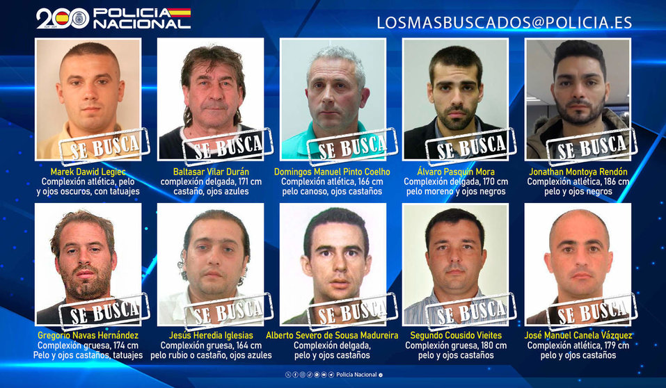  Fugitivos - Los 10 más buscados 