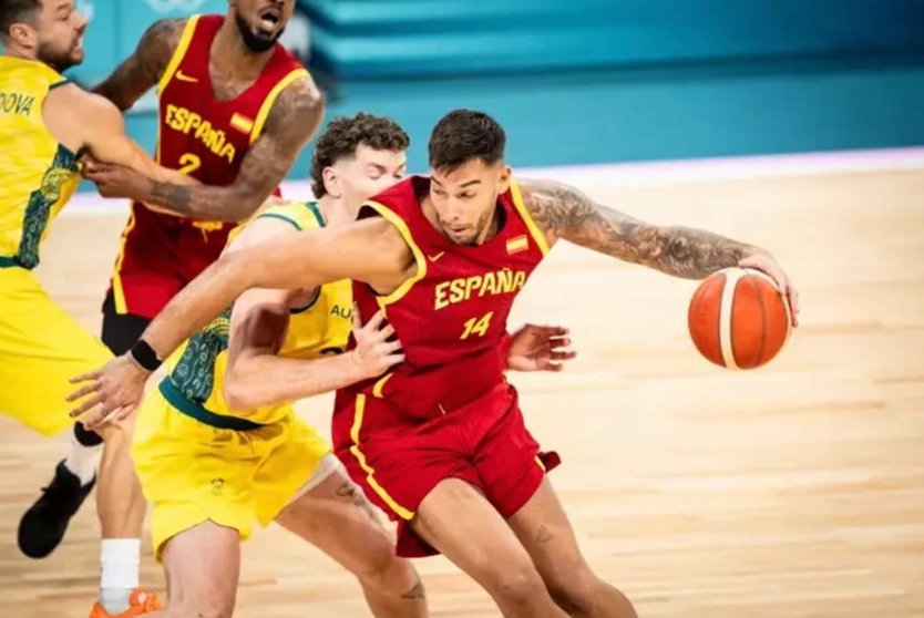  Willy Hernangómez durante el Australia-España de los Juegos Olímpicos de París 