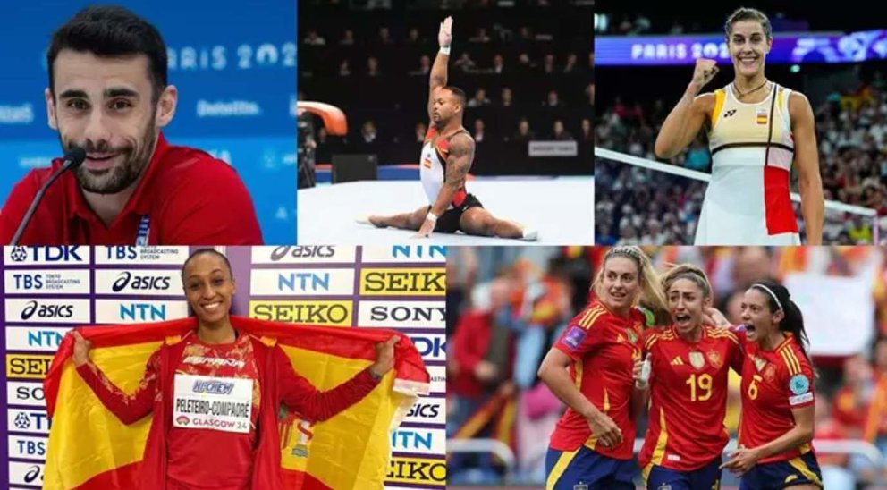  José Quiles, Ray Zapata, Carolina Marín, Ana Peleteiro y la selección española femenina de fútbol<br>- EUROPA PRESS 