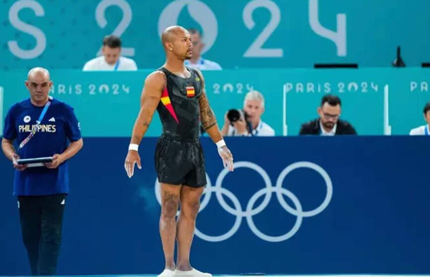  El gimnasta español Ray Zapata en los Juegos Olímpicos de París 