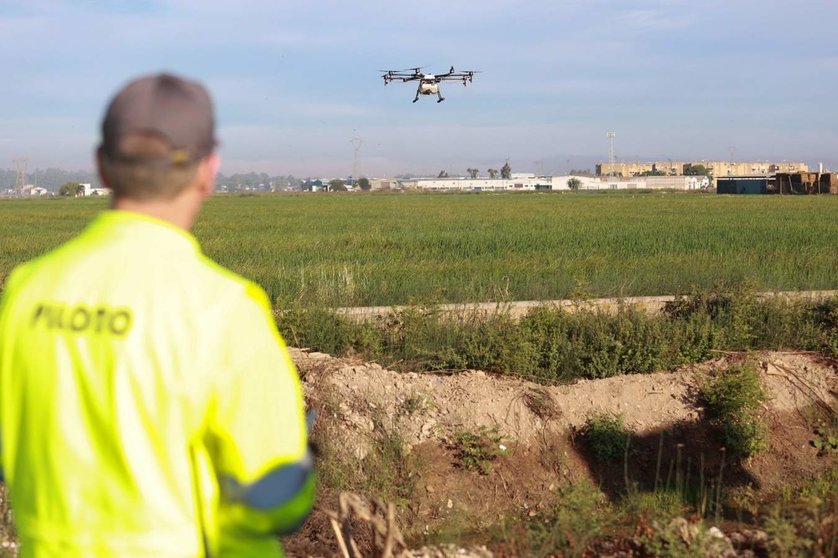  Tareas contra los mosquitos mediante drones 