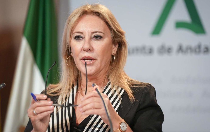  La consejera de Economía, Hacienda y Fondos Europeos y portavoz del Gobierno, Carolina España, comparece en la rueda de prensa posterior al Consejo de Gobierno de Andalucía. A 17 de septiembre de 2024, en Sevilla (Andalucía, España). El Consejo de Gobiern - María José López - Europa Press 