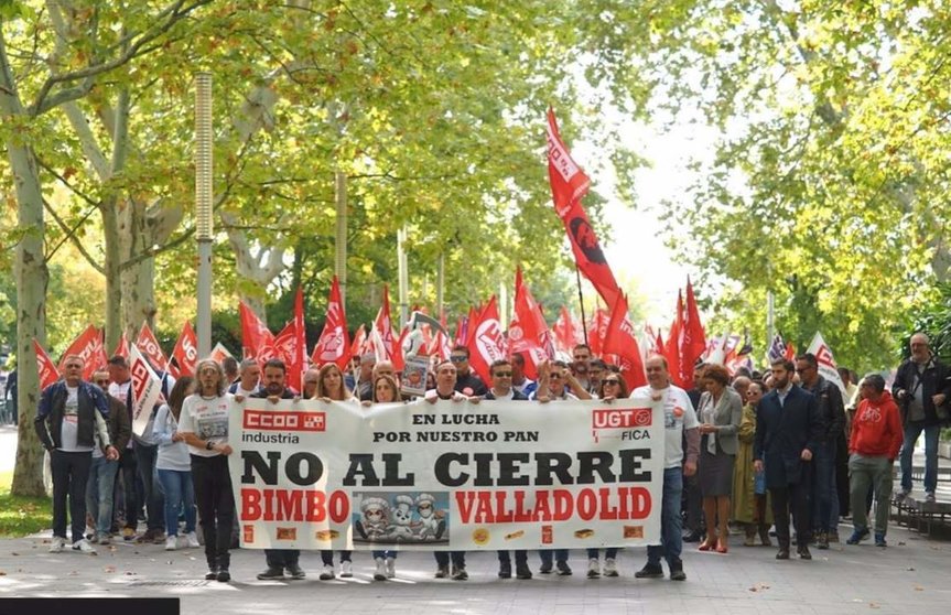  Manifestación en Valladolid contra el cierre de Bimbo - PHOTOGENIC/CLAUDIA ALBA - EUROPA PRESS 